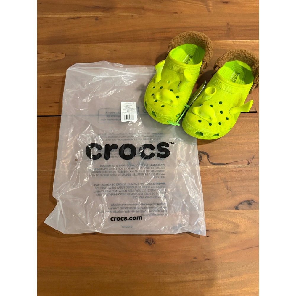 Crocs Classic Clog Shrek Lime Punch Green Brown Men's 8/ Women's 10 - Picture 2 of 6